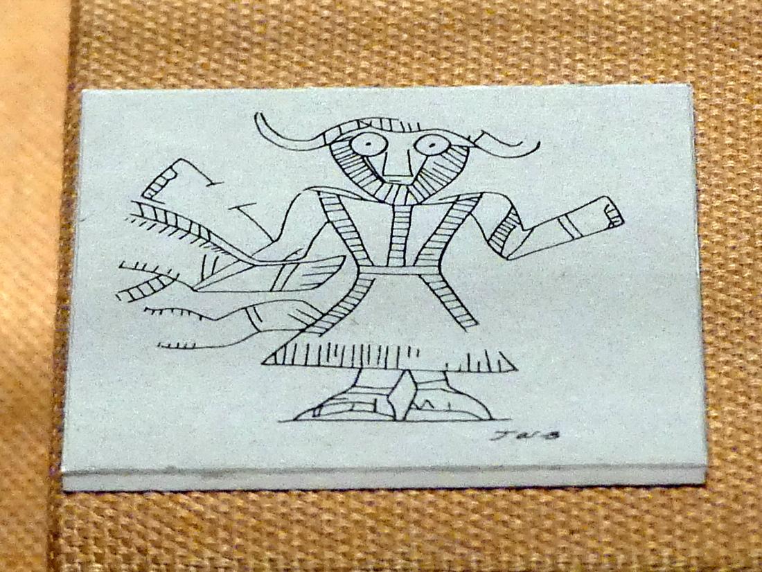 Plakette: Stiermänner (Vorderseite); Löwe greift ein gehörntes Tier an (Rückseite), Eisenzeit III, 800 - 600 v. Chr., 800 - 600 v. Chr., Bild 2/3