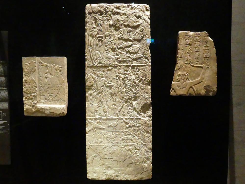 Relief: Szenen mit Fischern und Vogelfang, 6. Dynastie, 2227 - 2096 v. Chr., 2300 v. Chr.