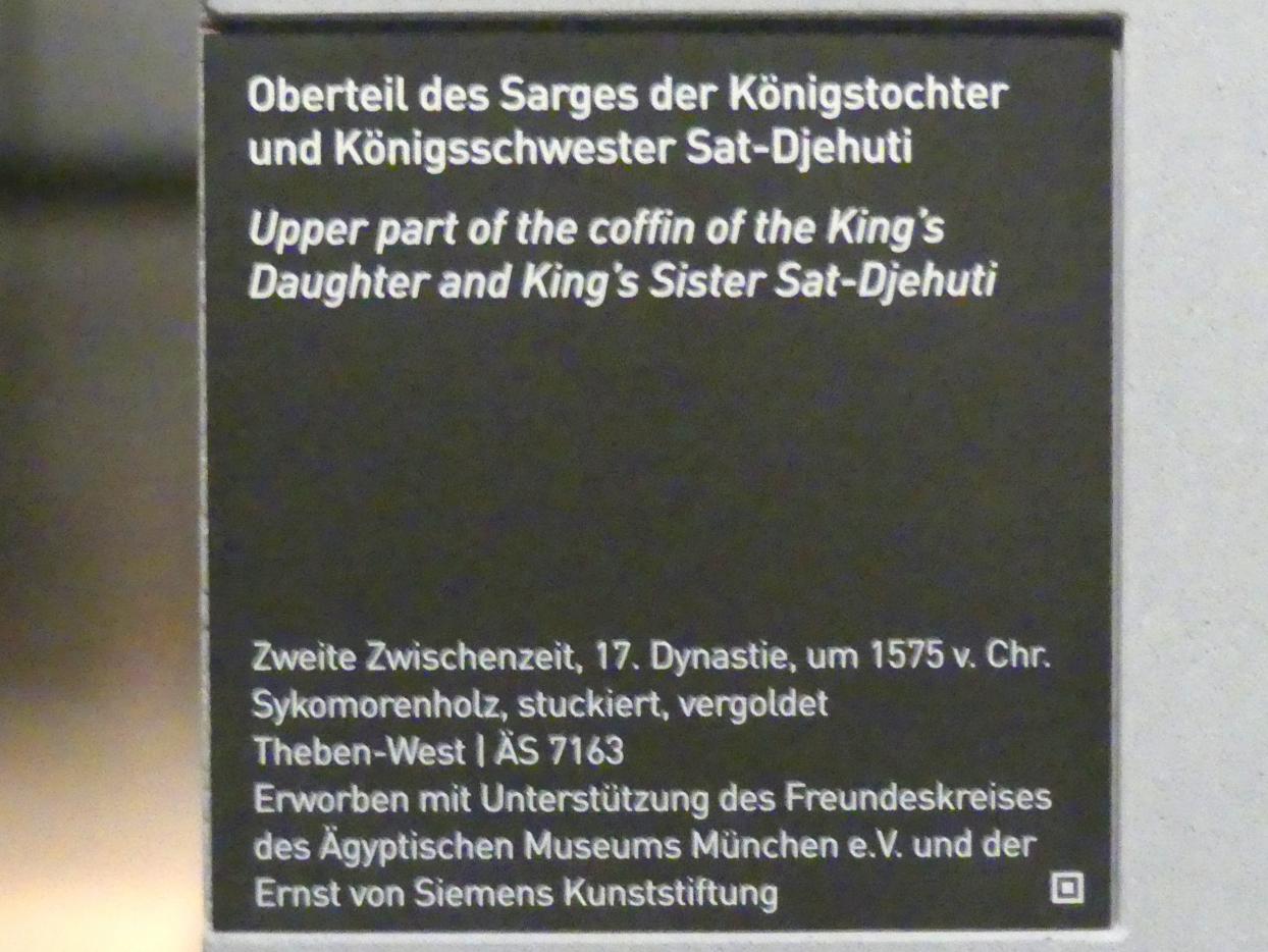 Oberteil des Sarges der Königstochter und Königsschwester Sat-Djehuti, 17. Dynastie, Undatiert, 1575 v. Chr., Bild 4/4