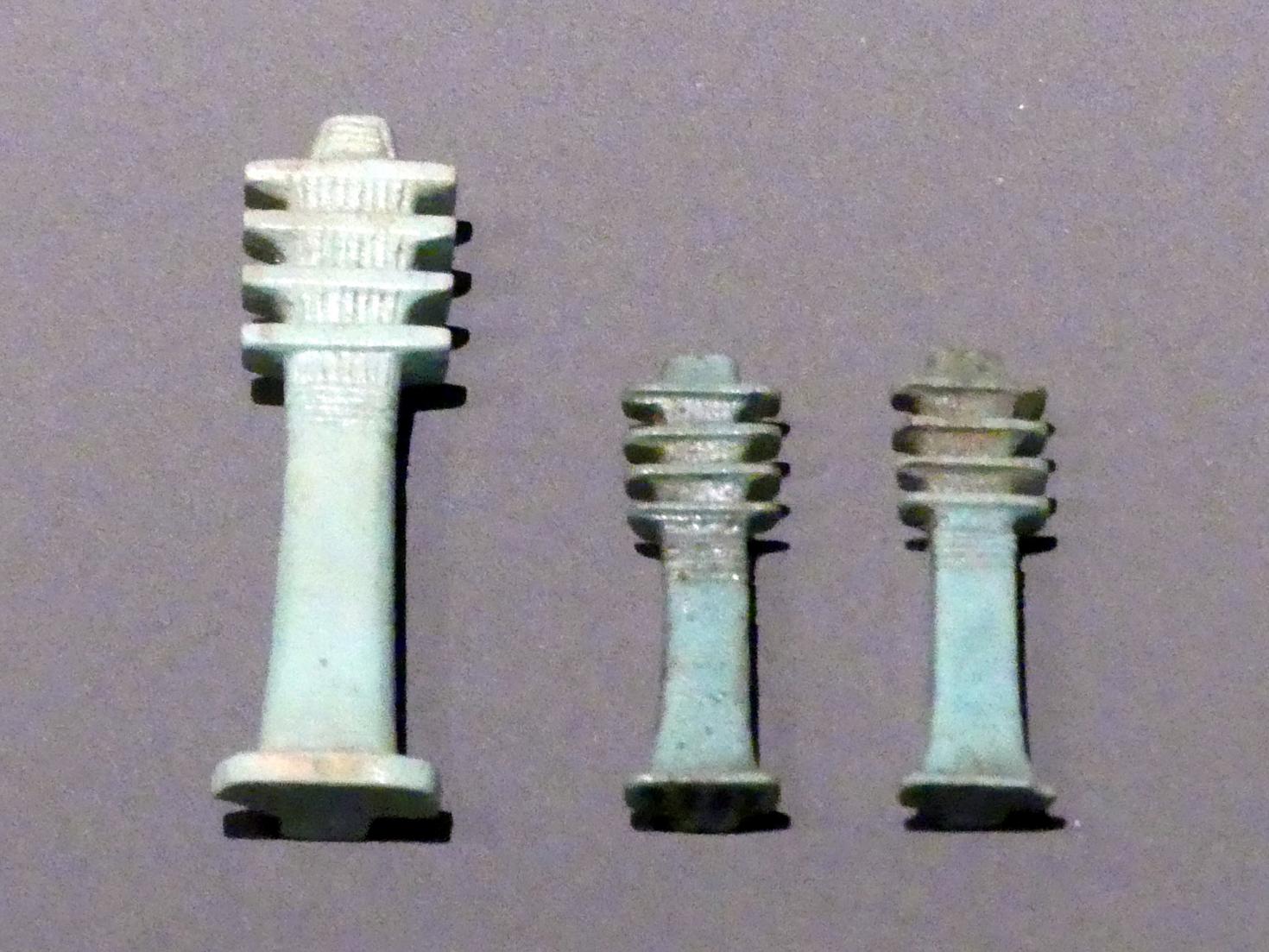 Drei Djedpfeiler, Symbol der Ewigkeit, Spätzeit, 664 - 332 v. Chr., 600 - 300 v. Chr., Bild 1/2