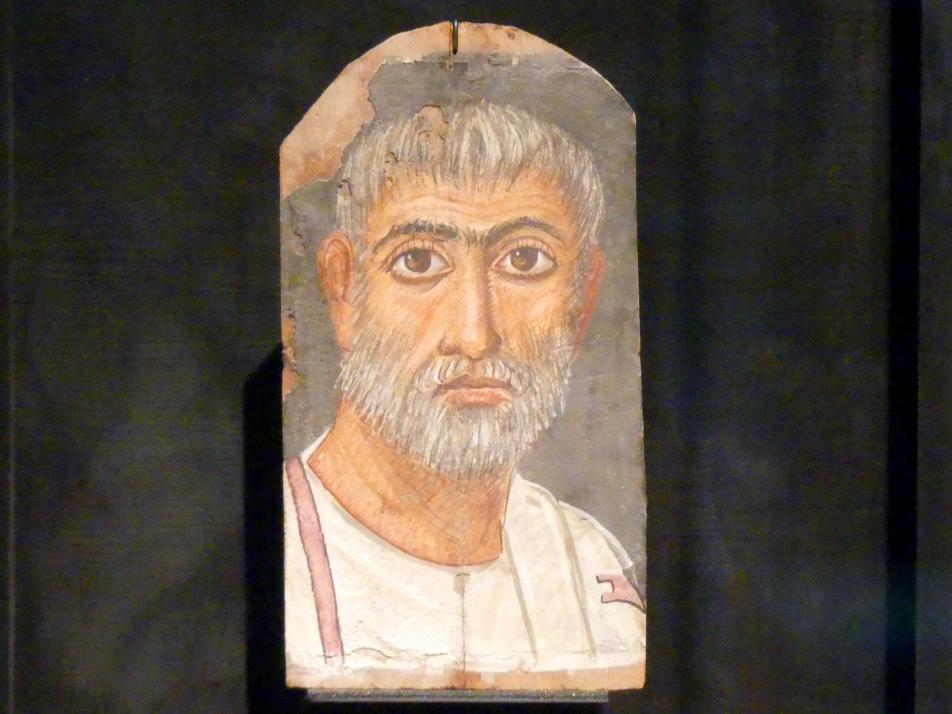 Mumienporträt eines alten Mannes, Römische Kaiserzeit, 27 v. Chr. - 54 n. Chr., 100 - 200