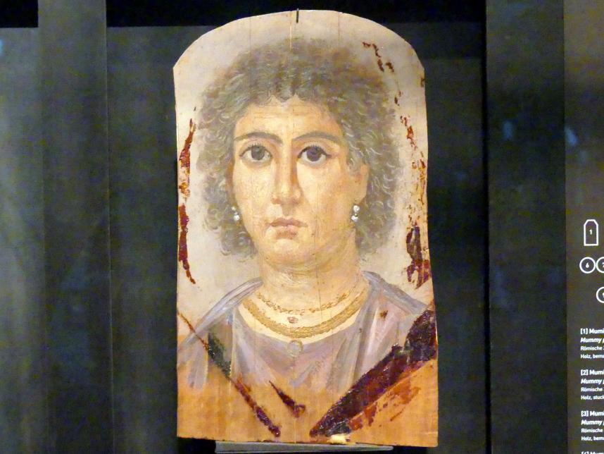 Mumienporträt einer alten Frau, Ptolemäisch-römische Zeit, 100 v. Chr. - 100 n. Chr., 100 v. Chr. - 1 n. Chr.