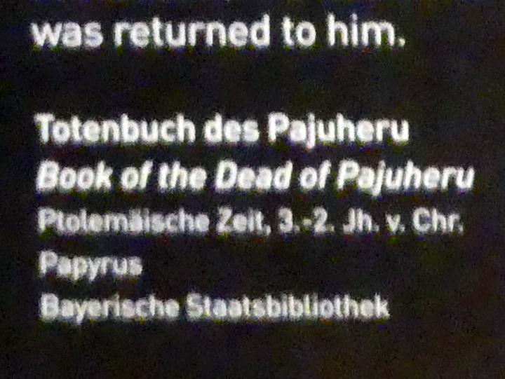 Totenbuch des Pajuheru, Ptolemäische Zeit, 400 v. Chr. - 1 n. Chr., 300 - 100 v. Chr., Bild 4/4