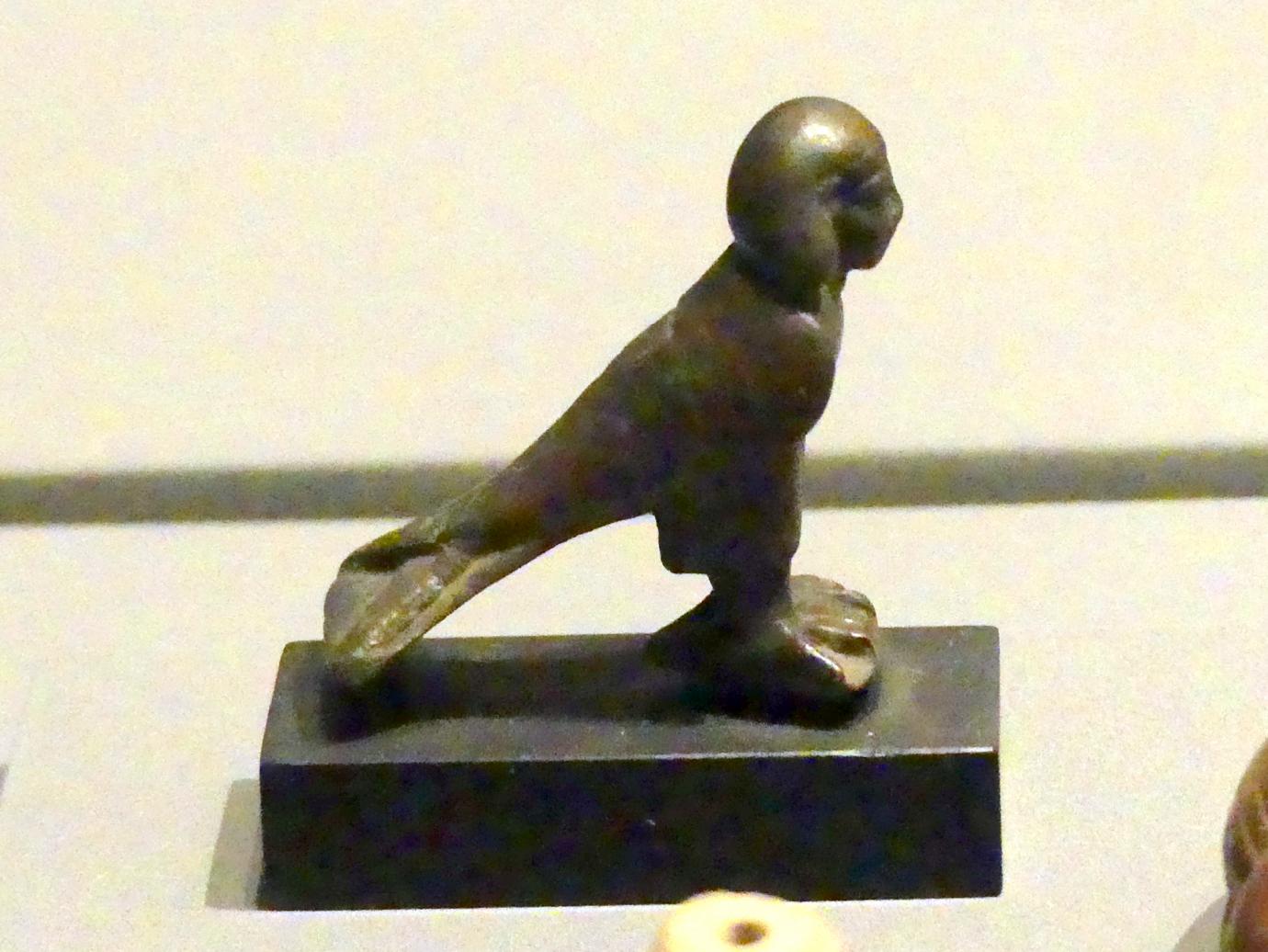 Figur eines Vogels mit Menschenkopf, Erscheinungsform der menschlichen Seele, Spätzeit, 664 - 332 v. Chr., 600 - 300 v. Chr.
