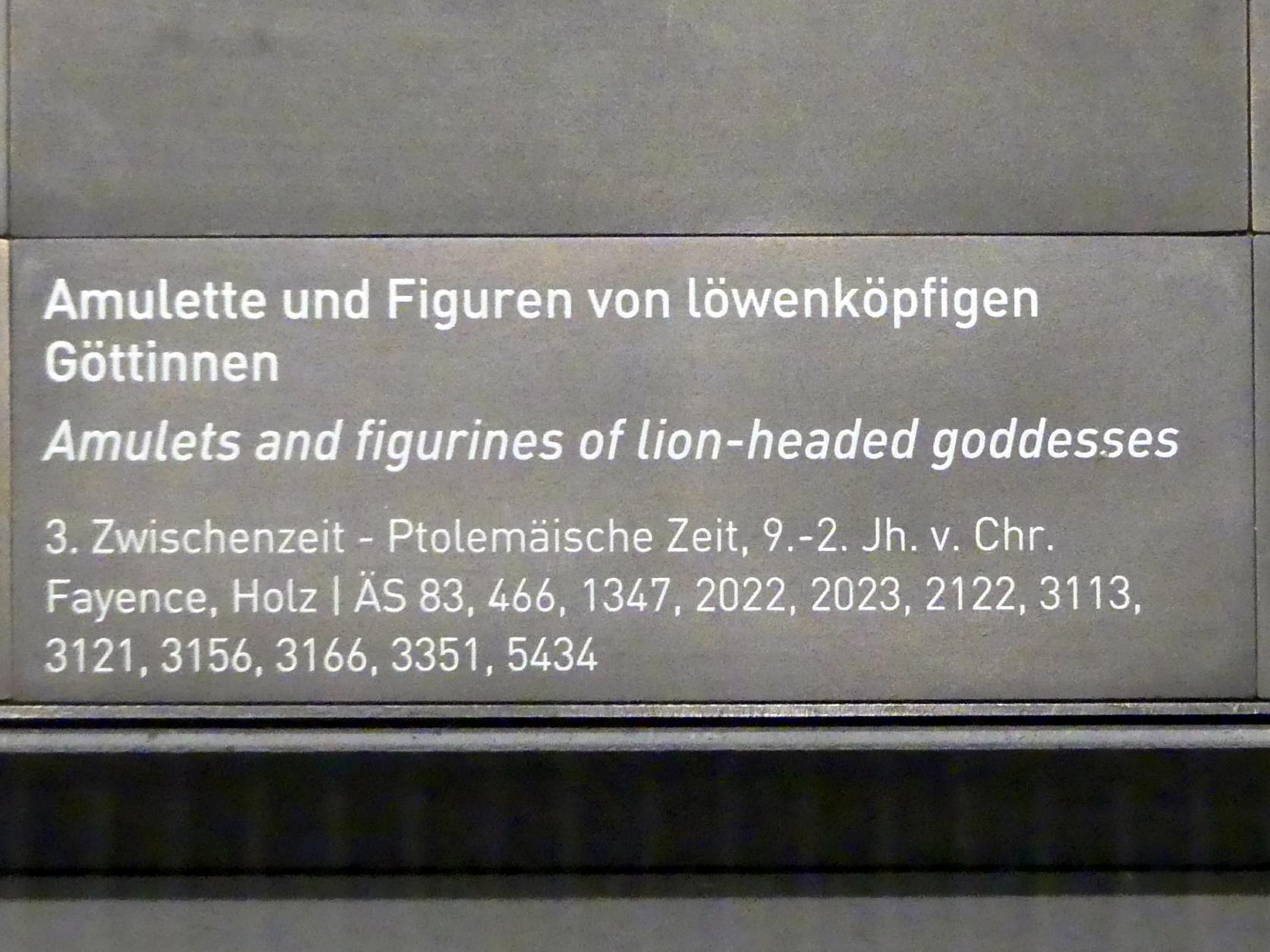 Amulette und Figuren von löwenköpfigen Göttinnen, 900 - 100 v. Chr., Bild 7/7