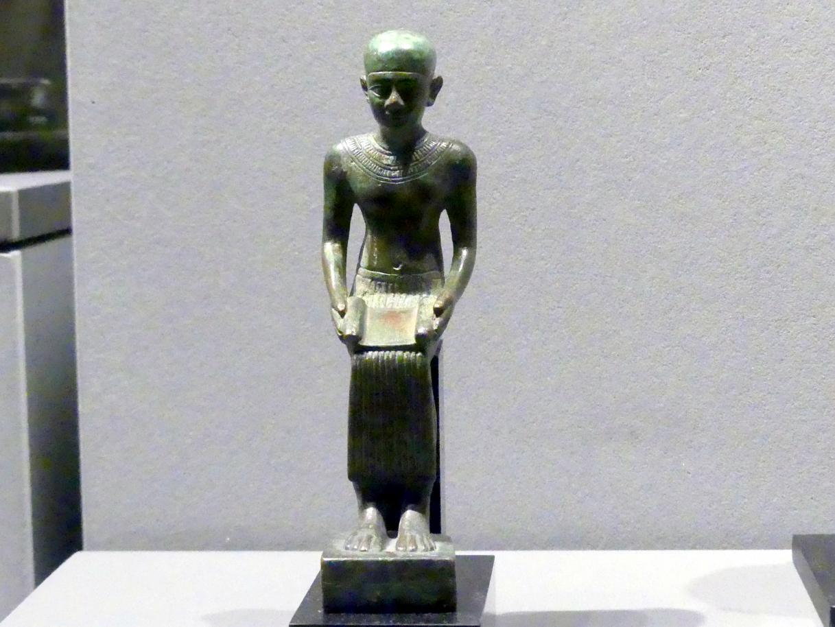 Sitzfigur des vergöttlichten Arztes und Baumeisters Imhotep, Spätzeit, 664 - 332 v. Chr., 600 - 400 v. Chr.