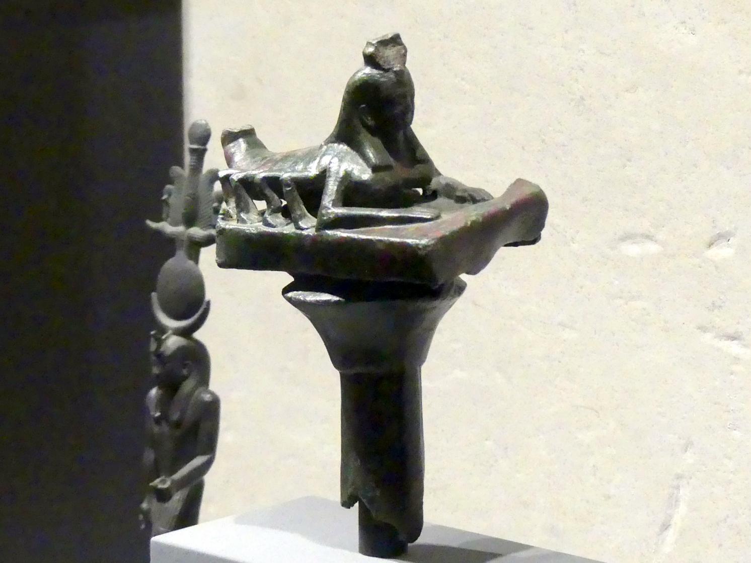 Stabaufsatz mit Selket als Skorpion, Spätzeit, 360 - 342 v. Chr., 600 - 300 v. Chr., Bild 3/4