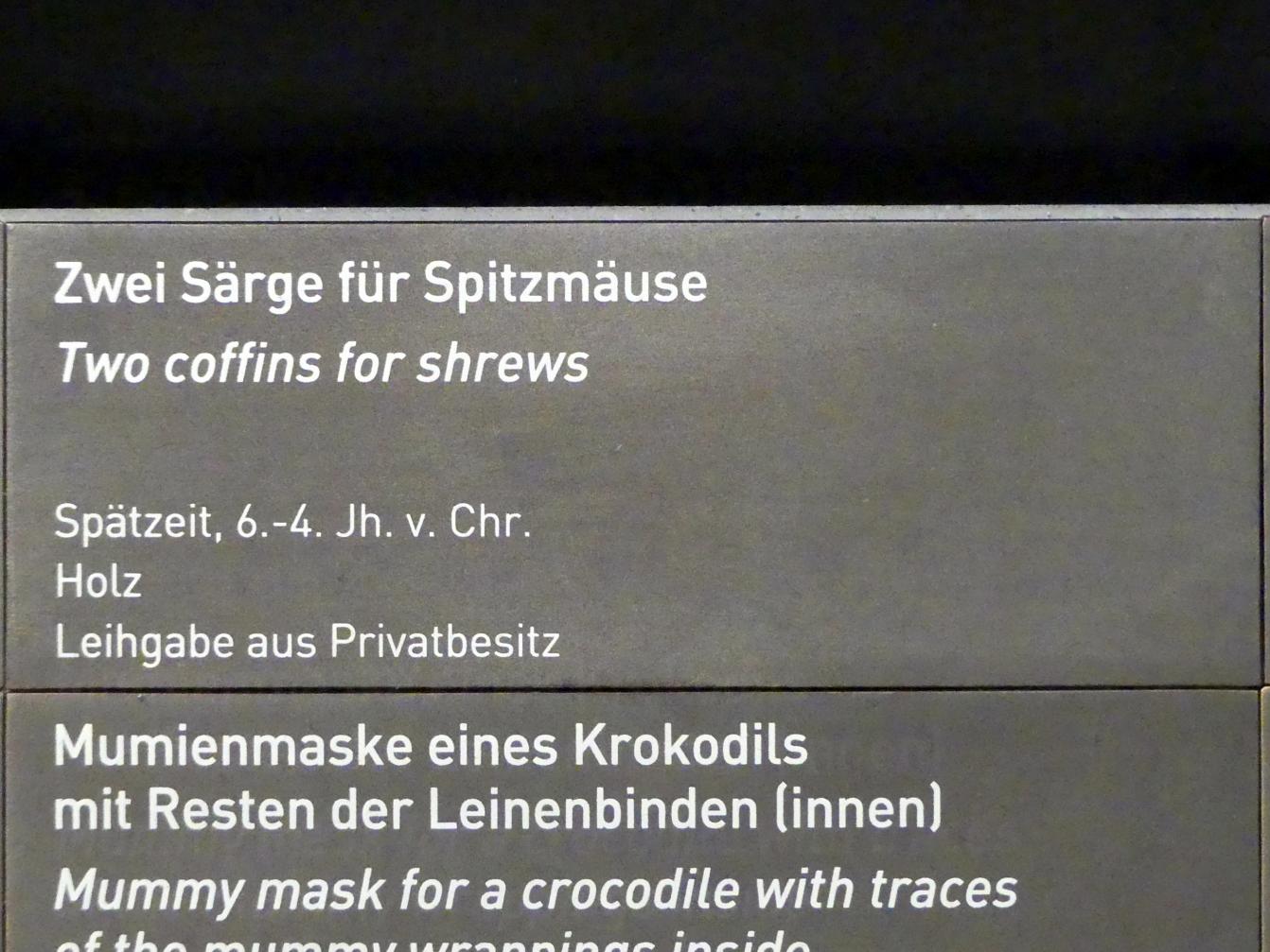 Zwei Särge für Spitzmäuse, Spätzeit, 360 - 342 v. Chr., 600 - 300 v. Chr., Bild 2/2