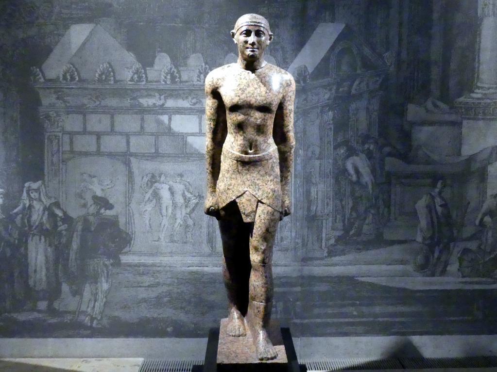 Stand-Schreitfigur eines Mannes, Ptolemäische Zeit, 400 v. Chr. - 1 n. Chr., 100 v. Chr. - 1 n. Chr.