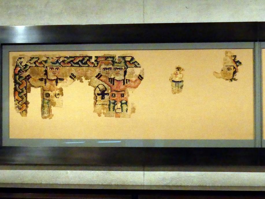 Wandbehang mit Betern und Kamelen, Koptische Zeit, 200 - 800, 400 - 500