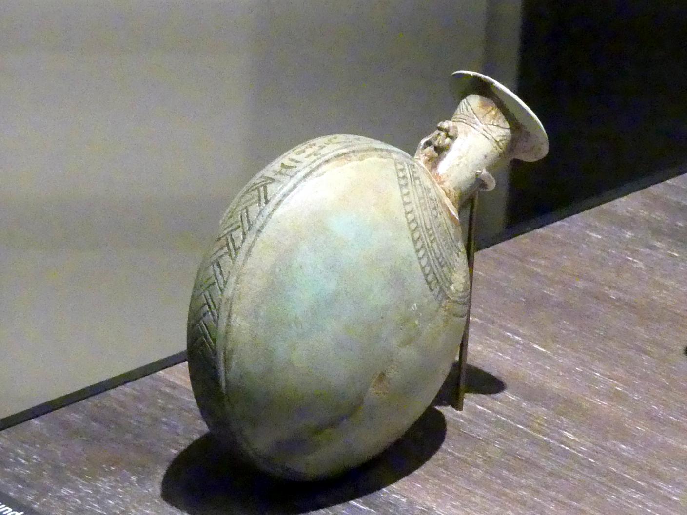 Neujahrsflasche mit Segenswunsch, Spätzeit, 360 - 342 v. Chr., 700 - 300 v. Chr., Bild 1/2