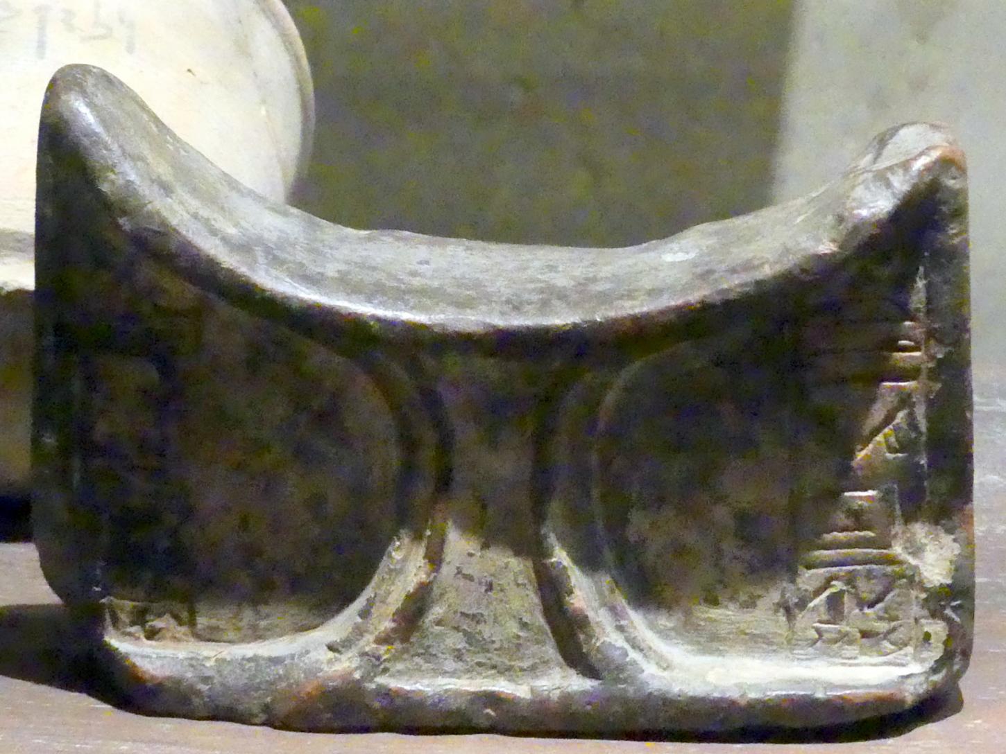 Hathorsistrum mit Segen der Göttin Bastet, Spätzeit, 360 - 342 v. Chr., 500 - 400 v. Chr.