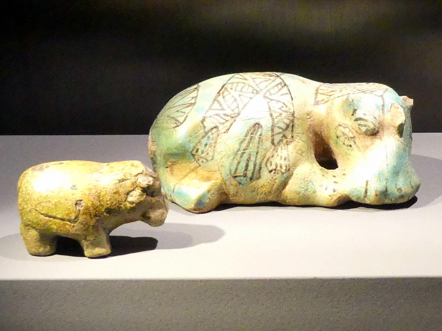 Zwei Nilpferde, 12. Dynastie, 1803 - 1634 v. Chr., 1900 v. Chr.