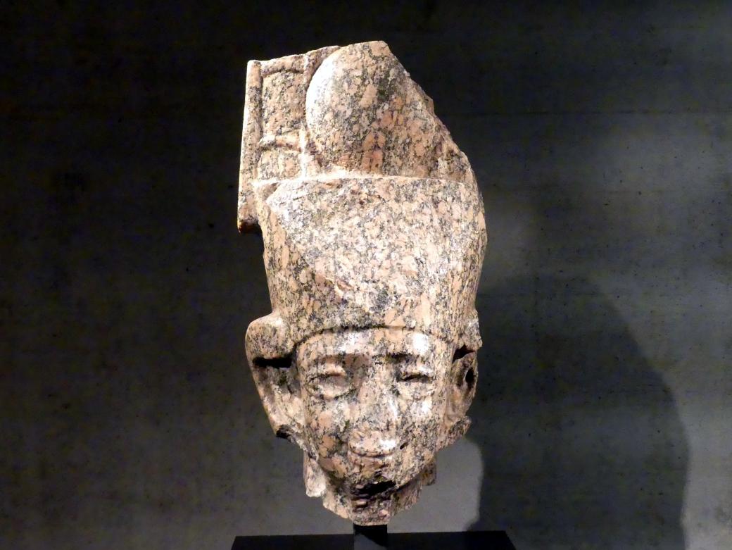 Kopf einer Statue des Gottes Amun mit Widderhörnern, Meroitische Zeit, 200 v. Chr. - 500 n. Chr., 200 - 1 v. Chr.
