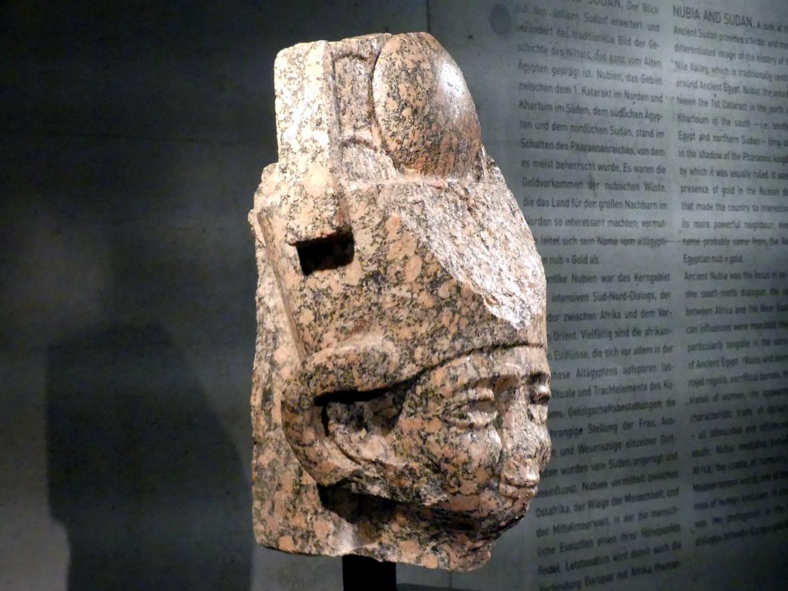 Kopf einer Statue des Gottes Amun mit Widderhörnern, Meroitische Zeit, 200 v. Chr. - 500 n. Chr., 200 - 1 v. Chr., Bild 3/4