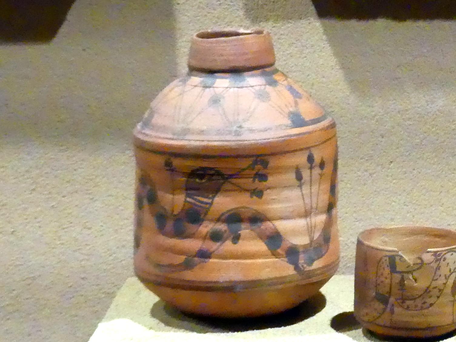 Flasche, mit Schlangen bemalt, Meroitische Zeit, 200 v. Chr. - 500 n. Chr., 1 - 200
