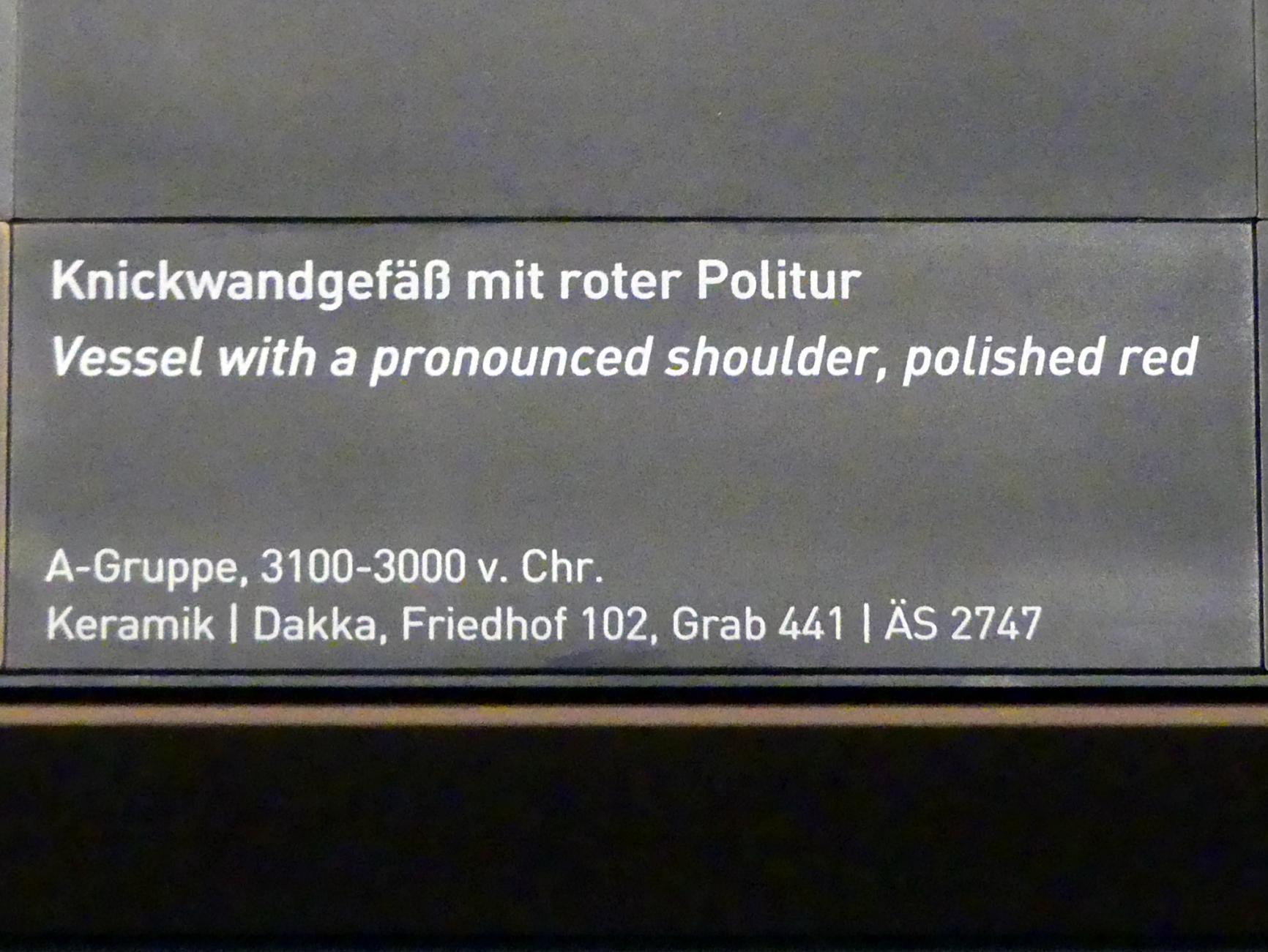 Knickwandgefäß mit roter Politur, A-Gruppe, 3200 - 3000 v. Chr., 3100 - 3000 v. Chr., Bild 2/2