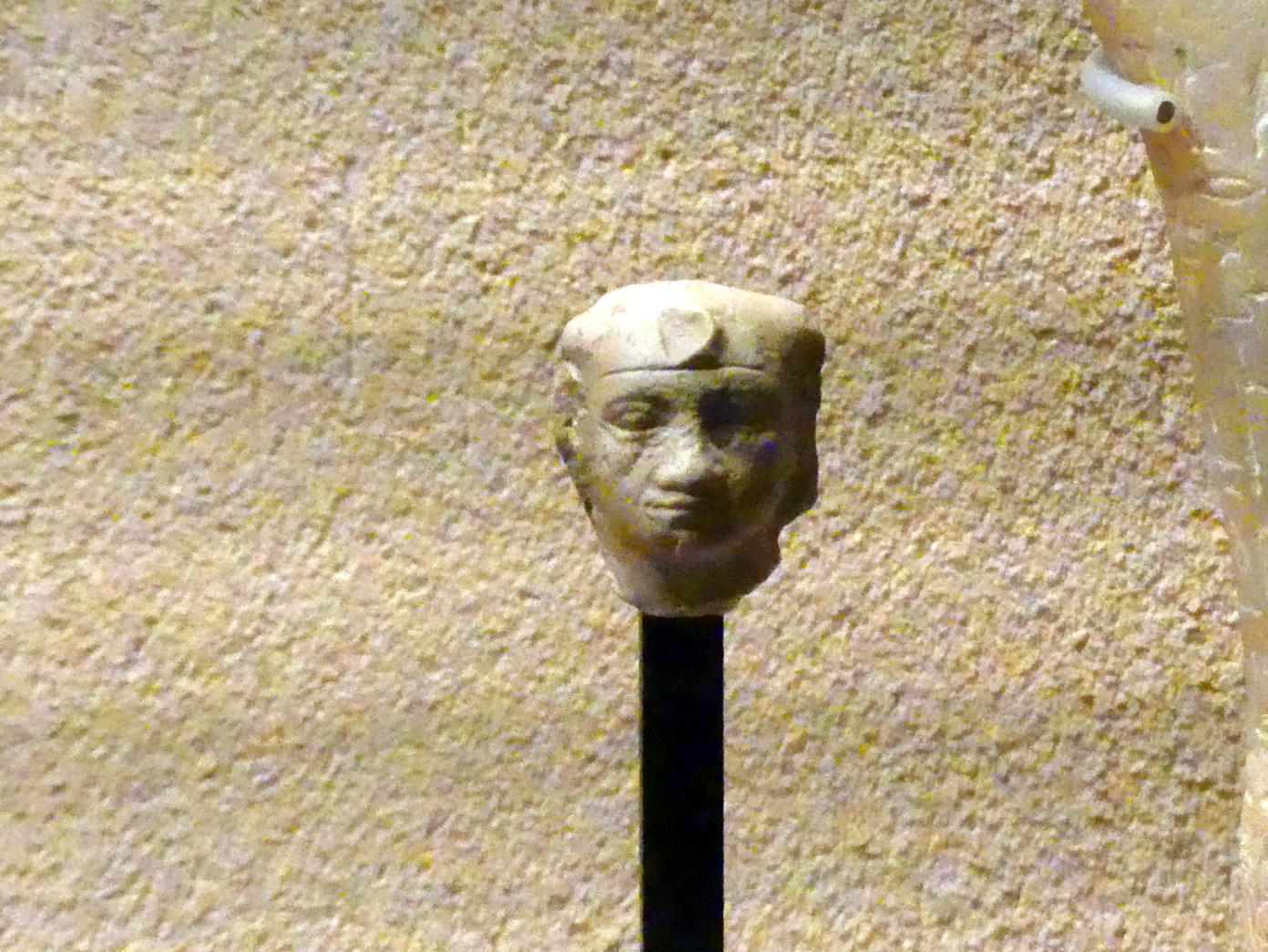 Kopf eines Uschebtis des Pharao Taharka, 25. Dynastie, 741 - 655 v. Chr., 690 - 670 v. Chr.