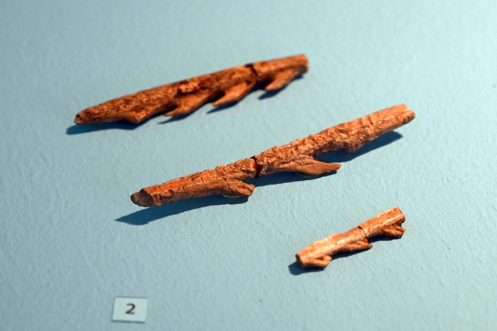 Fragmente von Harpunen, 13000 v. Chr.