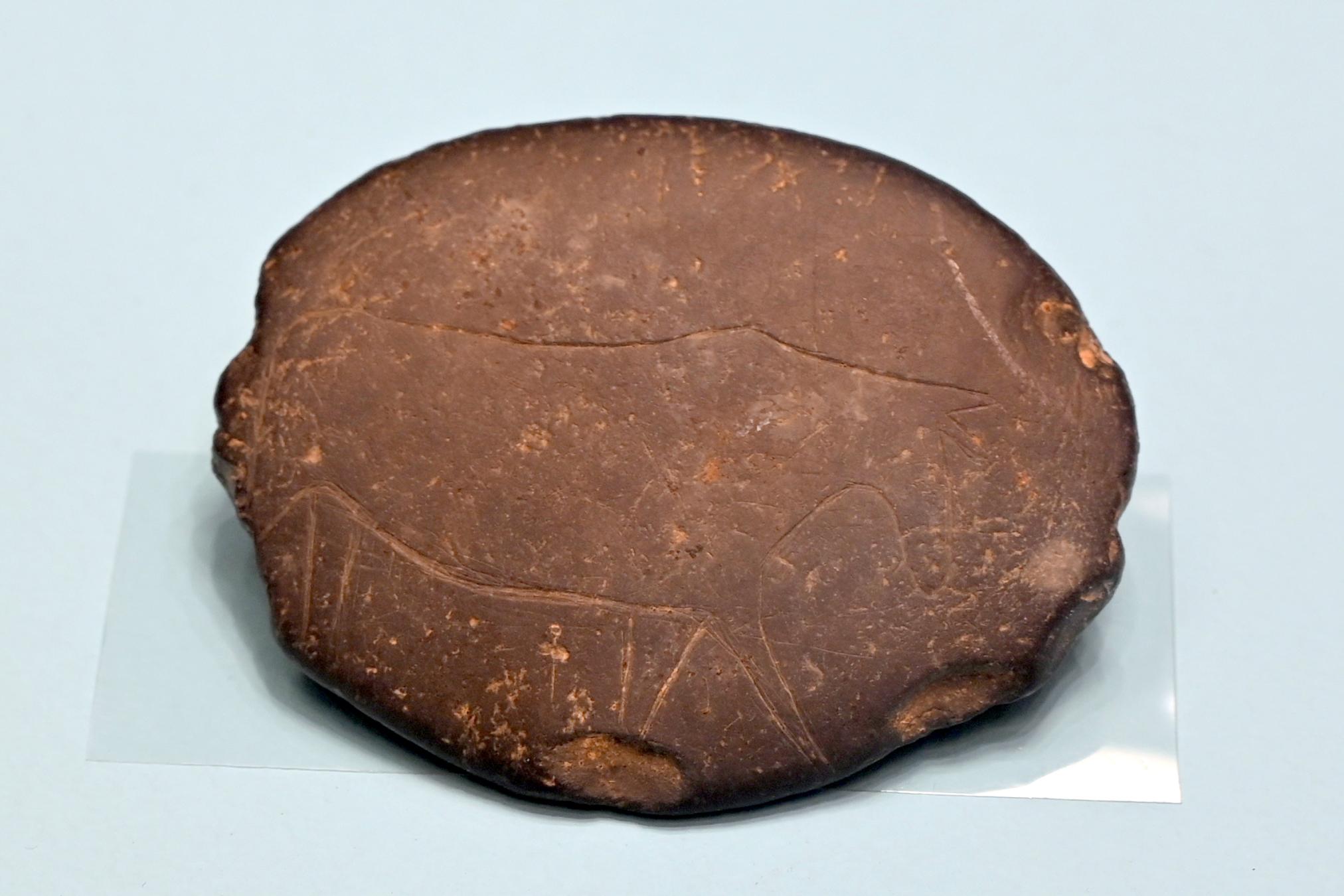 Retuscheur mit Elchgravierung, Spätpaläolithikum, 13000 - 10000 v. Chr., 11000 v. Chr., Bild 1/4