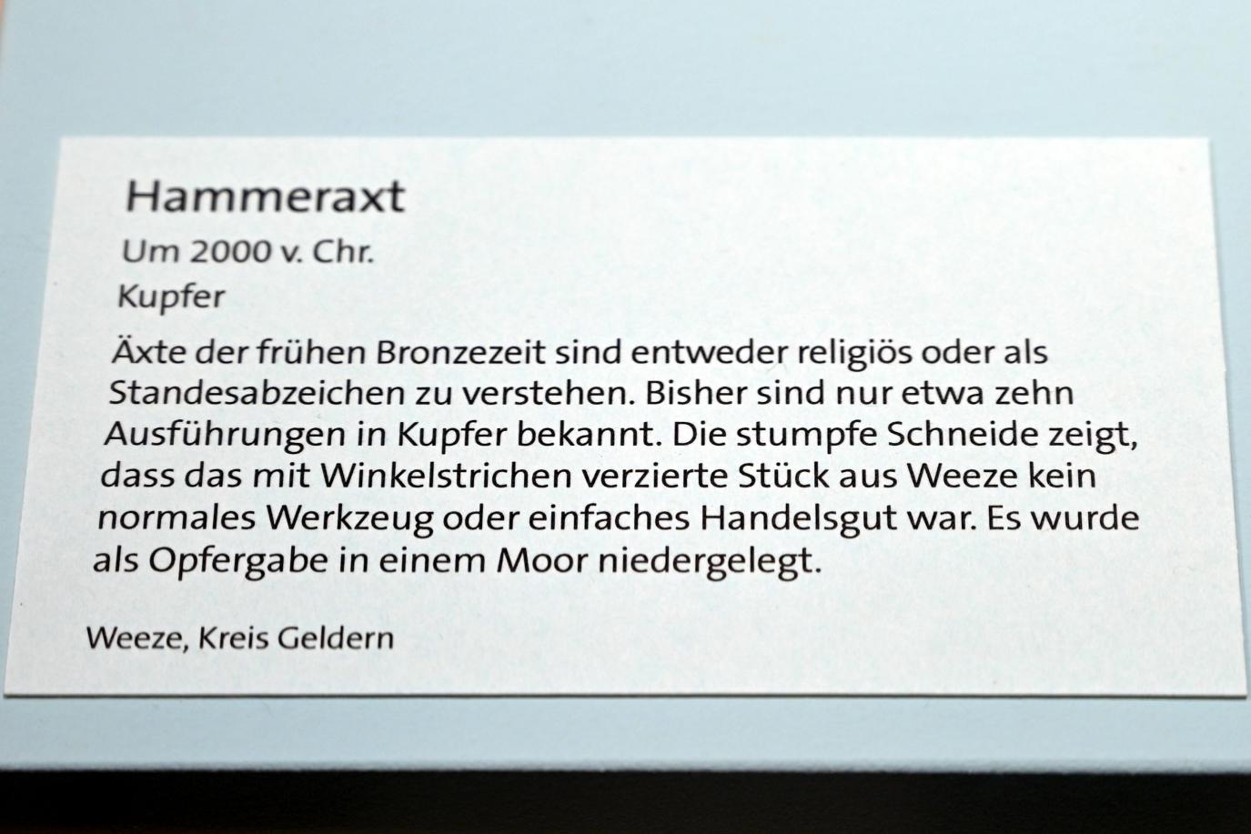 Hammeraxt, Frühe Bronzezeit, 3365 - 1200 v. Chr., 2000 v. Chr., Bild 3/3