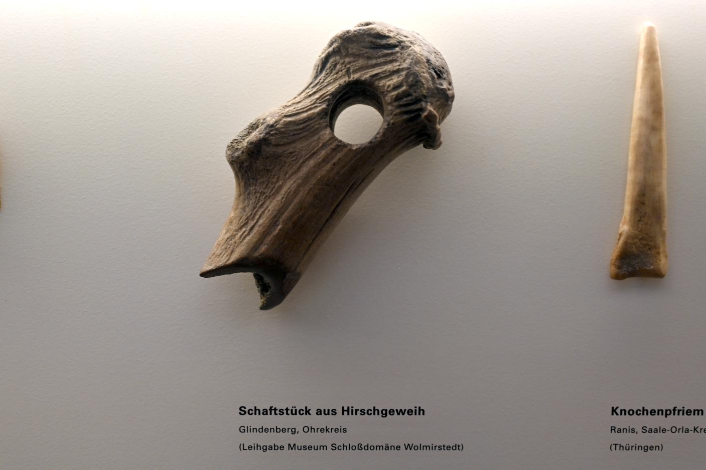 Schaftstück aus Hirschgeweih, Mesolithikum, 9500 - 5500 v. Chr.