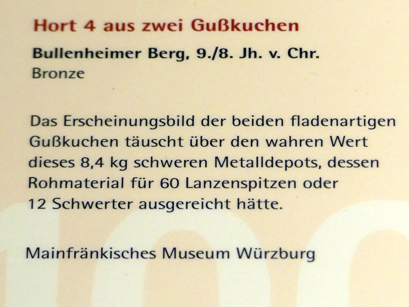 Hort aus zwei Gußkuchen, Urnenfelderzeit, 1400 - 700 v. Chr., 900 - 700 v. Chr., Bild 2/2