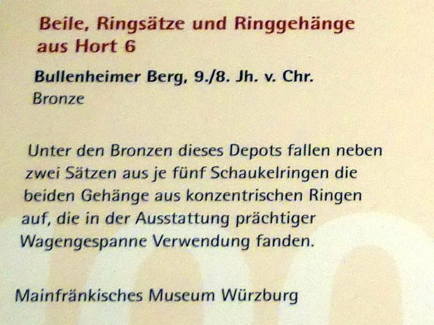 Zwei Ringsätze aus je fünf Schaukelringen, Urnenfelderzeit, 1400 - 700 v. Chr., 900 - 700 v. Chr., Bild 2/2