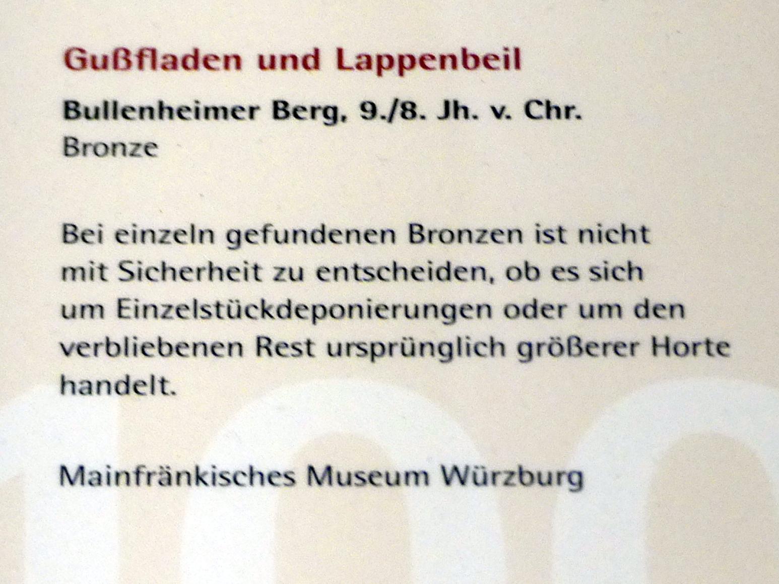 Gußfladen, Urnenfelderzeit, 1400 - 700 v. Chr., 900 - 700 v. Chr., Bild 2/2