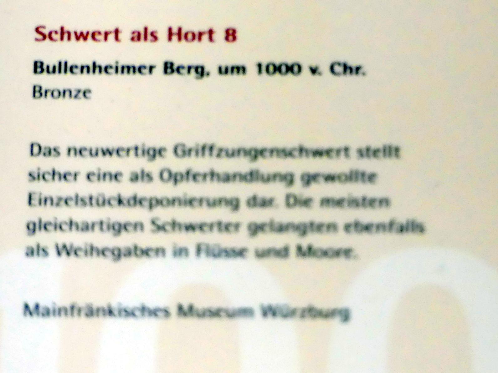 Griffzungenschwert, Urnenfelderzeit, 1400 - 700 v. Chr., 1000 v. Chr., Bild 2/2