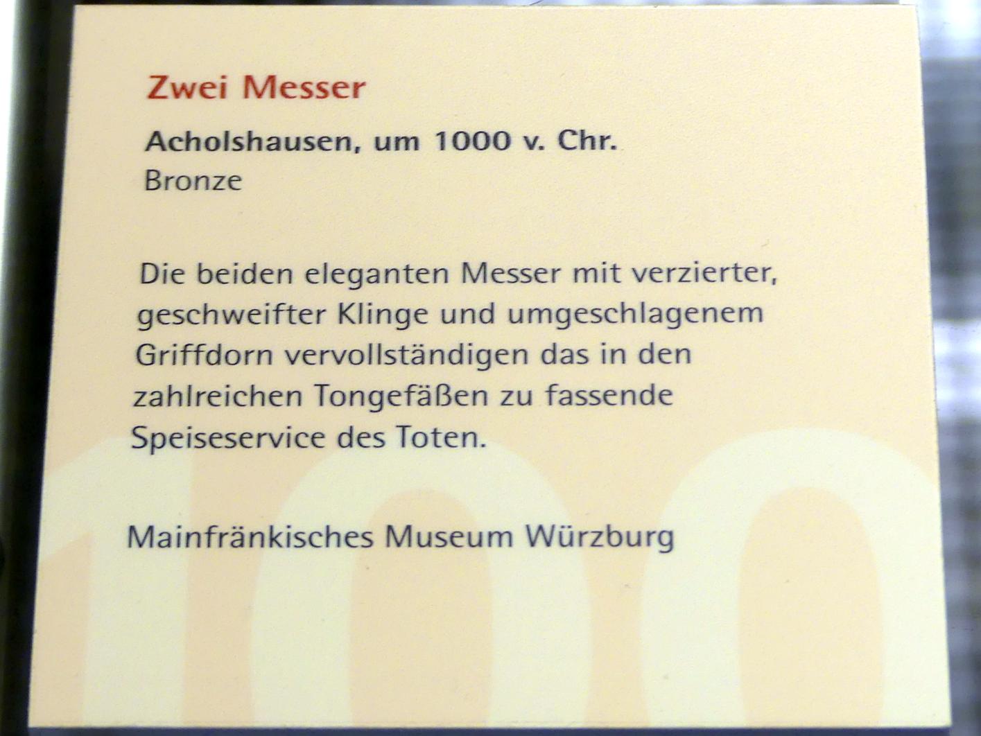 Zwei Messer, Urnenfelderzeit, 1400 - 700 v. Chr., 1000 v. Chr., Bild 2/2