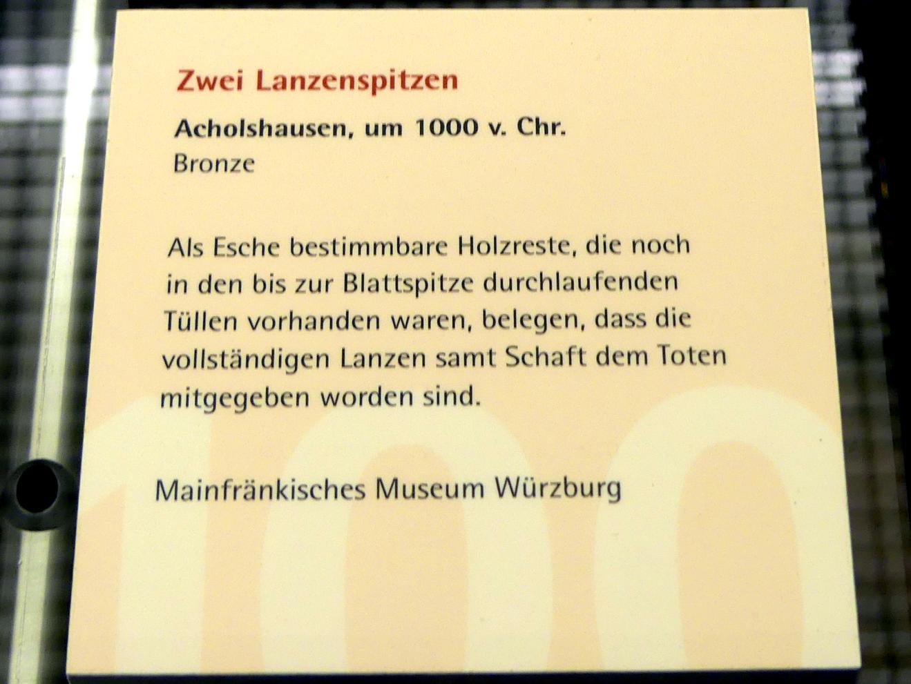 Zwei Lanzenspitzen, Urnenfelderzeit, 1400 - 700 v. Chr., 1000 v. Chr., Bild 2/2