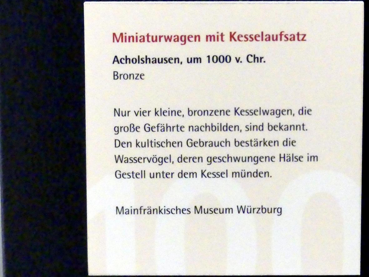 Miniaturwagen mit Kesselaufsatz, Urnenfelderzeit, 1400 - 700 v. Chr., 1000 v. Chr., Bild 3/3