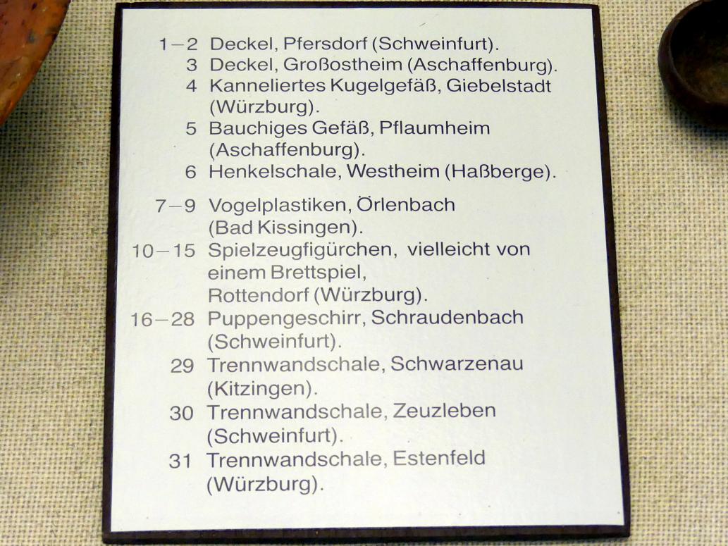 Kanneliertes Kugelgefäß, Hallstattzeit, 700 - 200 v. Chr., Bild 2/2